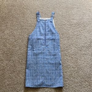 Plaid blue and white dress